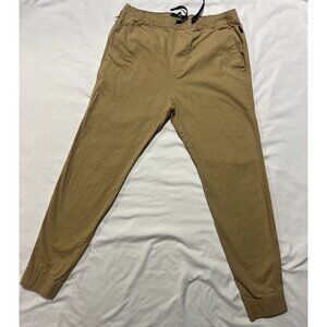 Hollister Skinny Jogger Pants Men’s Medium Tan Khaki Stretch Casual Pull On